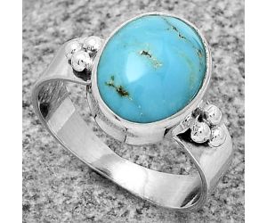 Natural Egyptian Turquoise Ring size-7 SDR179036 R-1715, 9x12 mm