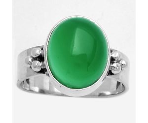 Natural Green Onyx Ring size-7 SDR179047 R-1715, 10x12 mm