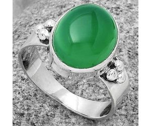 Natural Green Onyx Ring size-7 SDR179047 R-1715, 10x12 mm