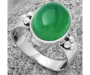 Natural Green Onyx Ring size-7 SDR179051 R-1715, 10x12 mm
