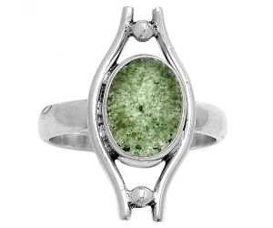 Natural Green Aventurine Ring size-7.5 SDR179059 R-1663, 8x11 mm