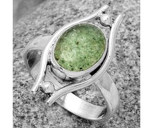 Natural Green Aventurine Ring size-7.5 SDR179059 R-1663, 8x11 mm