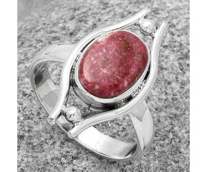 Natural Pink Thulite - Norway Ring size-7 SDR179065 R-1663, 8x11 mm