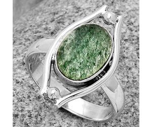 Natural Green Aventurine Ring size-7 SDR179071 R-1663, 8x12 mm