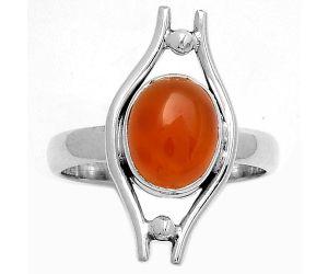 Natural Carnelian Ring size-8 SDR179073 R-1663, 8x10 mm