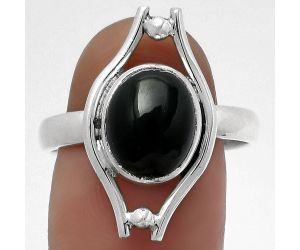 Natural Black Onyx - Brazil Ring size-7 SDR179077 R-1663, 9x11 mm
