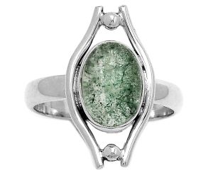 Natural Green Aventurine Ring size-8 SDR179081 R-1663, 8x11 mm