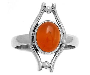 Natural Carnelian Ring size-9.5 SDR179087 R-1663, 8x10 mm