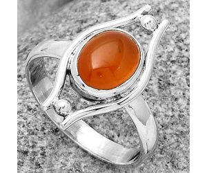 Natural Carnelian Ring size-9.5 SDR179087 R-1663, 8x10 mm