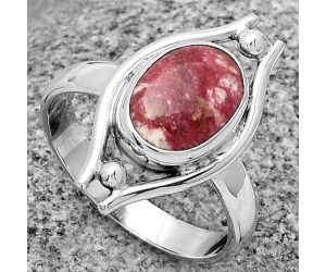 Natural Pink Thulite - Norway Ring size-8 SDR179088 R-1663, 8x12 mm