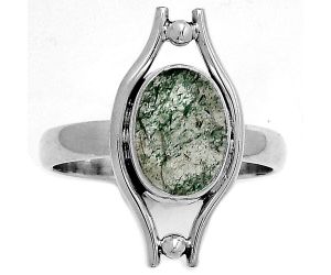 Natural Green Aventurine Ring size-9 SDR179093 R-1663, 8x11 mm