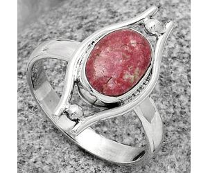 Natural Pink Thulite - Norway Ring size-9 SDR179094 R-1663, 8x11 mm