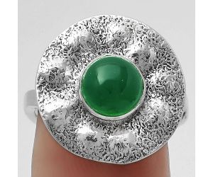 Natural Green Onyx Ring size-8 SDR179108 R-1531, 7x7 mm