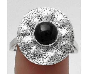 Natural Black Onyx - Brazil Ring size-9 SDR179110 R-1531, 7x7 mm