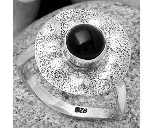 Natural Black Onyx - Brazil Ring size-7 SDR179114 R-1531, 7x7 mm