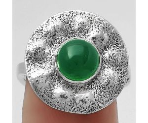 Natural Green Onyx Ring size-9 SDR179117 R-1531, 7x7 mm