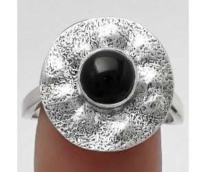 Natural Black Onyx - Brazil Ring size-9.5 SDR179119 R-1531, 7x7 mm