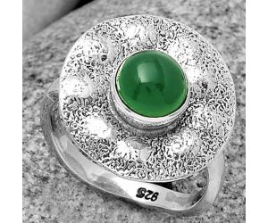 Natural Green Onyx Ring size-7 SDR179136 R-1531, 7x7 mm