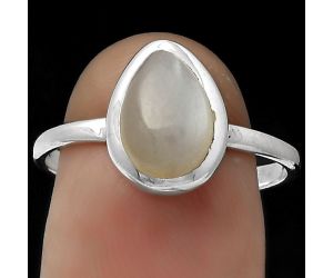 Natural Srilankan Moonstone Ring size-8.5 SDR179240 R-1004, 7x10 mm