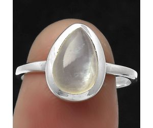 Natural Srilankan Moonstone Ring size-7.5 SDR179243 R-1004, 7x10 mm