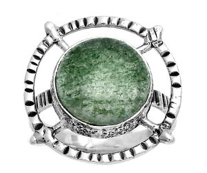 Natural Green Aventurine Ring size-7.5 SDR179252 R-1548, 12x12 mm
