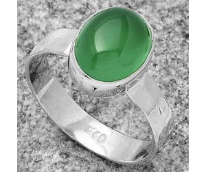 Natural Green Onyx Ring size-7 SDR179328 R-1001, 9x11 mm