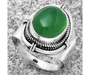 Natural Green Onyx Ring size-7 SDR179357 R-1539, 10x12 mm