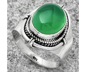 Natural Green Onyx Ring size-8 SDR179375 R-1539, 10x12 mm
