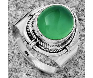 Natural Green Onyx Ring size-8 SDR179380 R-1539, 10x12 mm