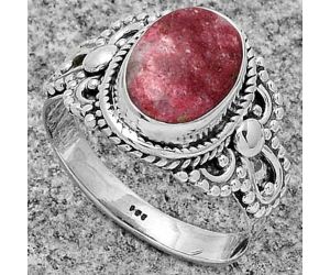Natural Pink Thulite - Norway Ring size-8.5 SDR179407 R-1170, 8x11 mm