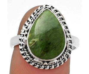 Natural Chrome Chalcedony Ring size-7.5 SDR179482 R-1279, 10x14 mm