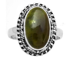 Natural Chrome Chalcedony Ring size-6.5 SDR179483 R-1279, 8x14 mm