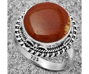 Natural Red Moss Agate Ring size-8 SDR179488 R-1279, 14x14 mm
