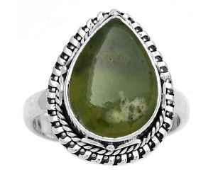 Natural Chrome Chalcedony Ring size-7 SDR179500 R-1279, 10x14 mm