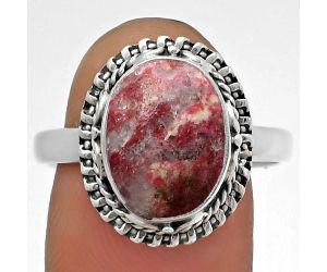 Natural Pink Thulite - Norway Ring size-9.5 SDR179508 R-1279, 9x13 mm