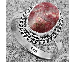 Natural Pink Thulite - Norway Ring size-9.5 SDR179508 R-1279, 9x13 mm