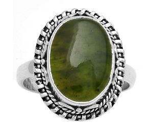 Natural Chrome Chalcedony Ring size-7.5 SDR179509 R-1279, 10x14 mm