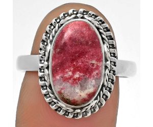 Natural Pink Thulite - Norway Ring size-8.5 SDR179511 R-1279, 8x14 mm