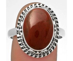 Natural Red Moss Agate Ring size-9.5 SDR179512 R-1279, 11x15 mm