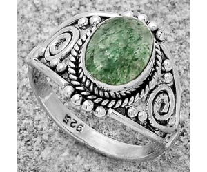 Natural Green Aventurine Ring size-8.5 SDR179577 R-1270, 8x10 mm