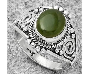 Natural Chrome Chalcedony Ring size-8 SDR179581 R-1270, 8x10 mm