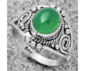 Natural Green Onyx Ring size-8.5 SDR179604 R-1270, 8x10 mm