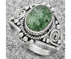 Natural Green Aventurine Ring size-8 SDR179614 R-1270, 8x11 mm