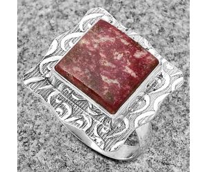 Natural Pink Thulite - Norway Ring size-7 SDR179669 R-1090, 11x11 mm