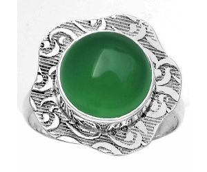 Natural Green Onyx Ring size-8.5 SDR179671 R-1090, 11x11 mm