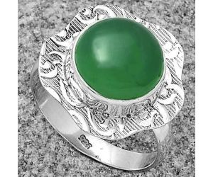 Natural Green Onyx Ring size-8.5 SDR179671 R-1090, 11x11 mm