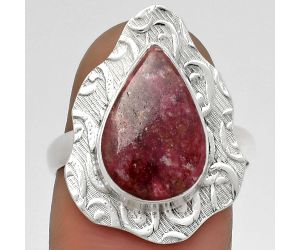 Natural Pink Thulite - Norway Ring size-8 SDR179689 R-1090, 9x14 mm
