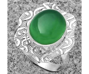 Natural Green Onyx Ring size-7 SDR179700 R-1090, 10x12 mm