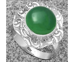 Natural Green Onyx Ring size-8 SDR179708 R-1090, 11x11 mm