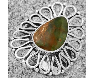 Turkish Rainforest Chrysocolla Ring size-6.5 SDR179778 R-1527, 9x13 mm